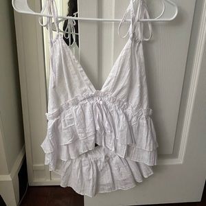 Shein Tie shoulder V neck Flowy Summer Top